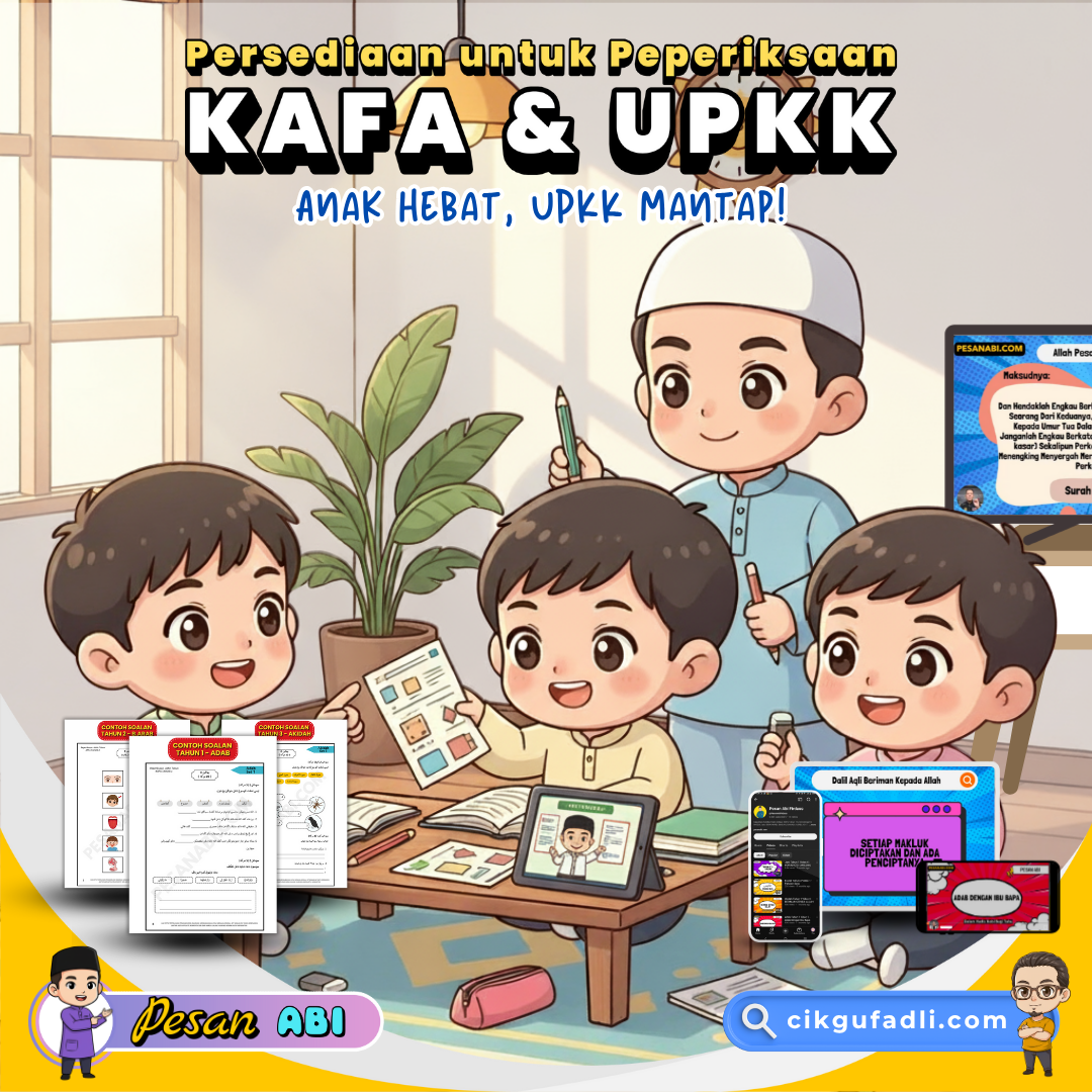 Pelajar KAFA sedang ulang kaji menggunakan set soalan dan video pembelajaran interaktif