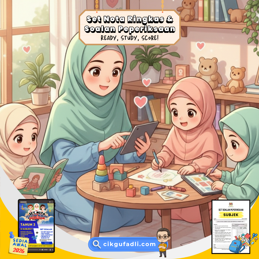 Set Nota & Soalan Peperiksaan digital Academy Excella untuk ulangkaji sekolah rendah