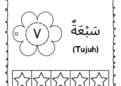 Nombor 7 dalam Bahasa Arab (سبعة) latihan mengira