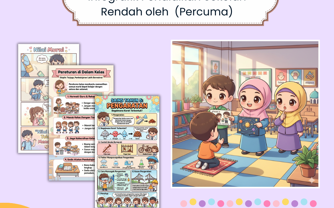 Infografik Pendidikan Sekolah Rendah oleh Amirul Fikri (Percuma)