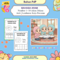 Bahan PdP Bahasa Arab nombor 1–10 dengan ilustrasi murid prasekolah