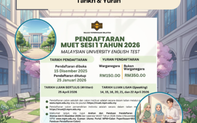 Pendaftaran MUET Sesi 1 Tahun 2026 Dibuka | Tarikh & Yuran