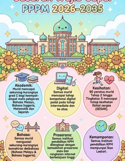 Sasaran wajib PPPM 2026–2035 infografik pendidikan Malaysia