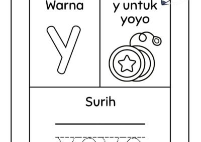 Bahan latihan bertema huruf