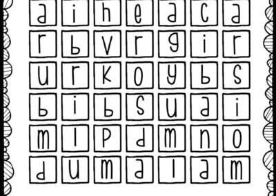 Aktiviti cari perkataan bahan Israk Mikraj prasekolah