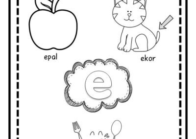 Latihan huruf vokal i buku vokal prasekolah percuma dengan gambar itik ikan dan ibu