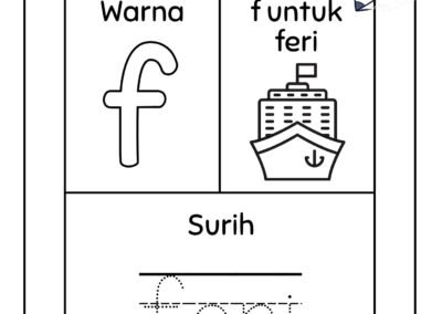 Lembaran kerja mengenal huruf untuk murid awal