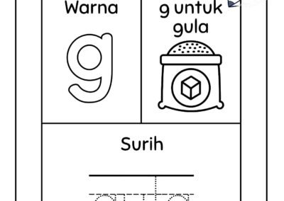 Lembaran kerja mengenal huruf untuk murid awal