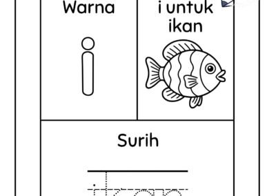 Latihan surih huruf untuk kanak-kanak