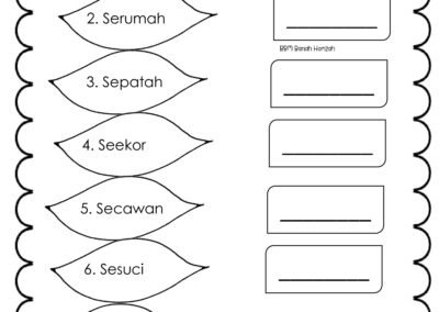 Latihan jawikan perkataan rumi ke Jawi