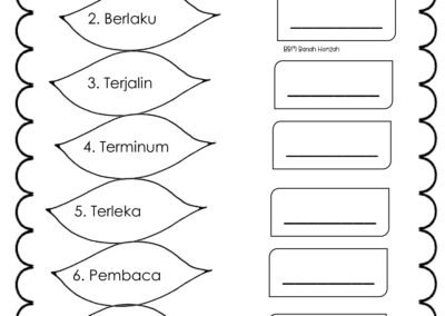 Latihan jawikan perkataan imbuhan