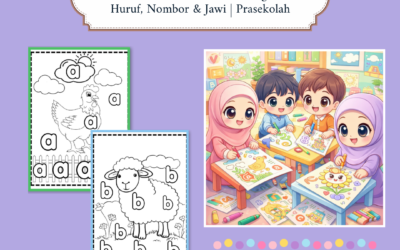Sambil Mewarna Sambil Mengenal Huruf, Nombor & Jawi | Prasekolah