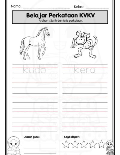 latihan suku kata kvkv tahun 1