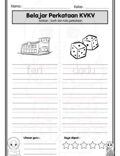 worksheet kvkv latihan harian murid
