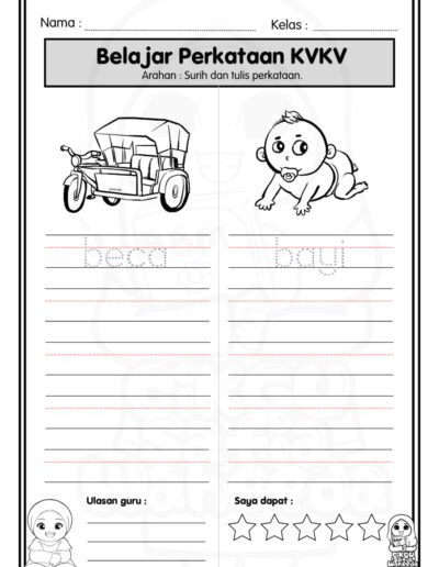 lembaran kerja kvkv surih dan tulis pdf