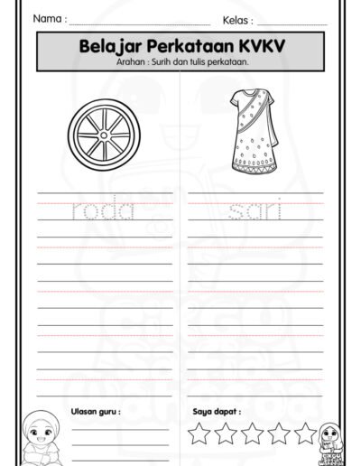 lembaran kerja kvkv aktiviti surih