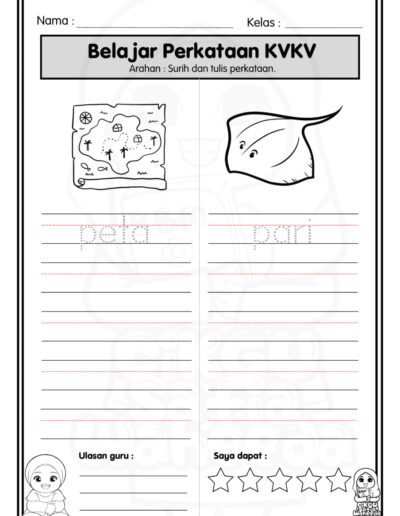 bahan latihan kvkv untuk kanak-kanak