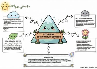 Nota Akidah Tahun 3 sifat Qiyamuhu Binafsihi lengkap maksud dalil dan kesan beriman.