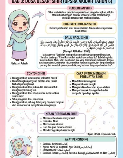 Nota dosa besar sihir UPSRA Tahun 6 beserta kesan dan contoh