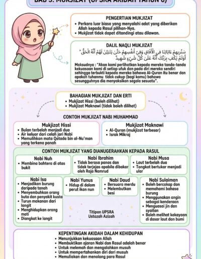 Nota mukjizat dalam Islam UPSRA Tahun 6 mudah difahami