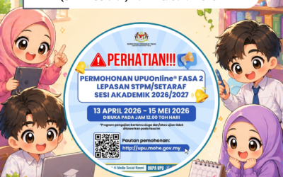 UPUOnline Fasa 2 2026/2027 Dibuka (STPM/Setaraf): Tarikh & Cara Mohon
