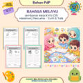 poster lembaran kerja kvkv 55 halaman percuma surih dan tulis bahasa melayu untuk murid prasekolah dan tahun 1