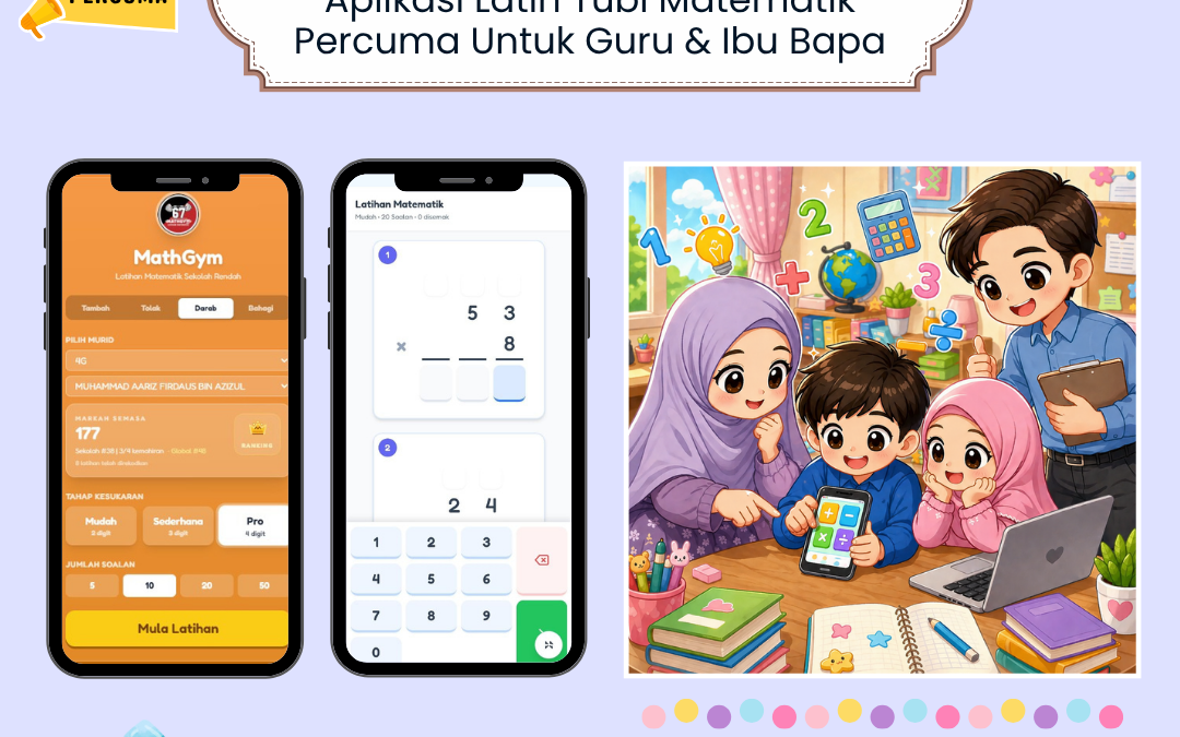 Aplikasi Latih Tubi Matematik Percuma Untuk Guru & Ibu Bapa