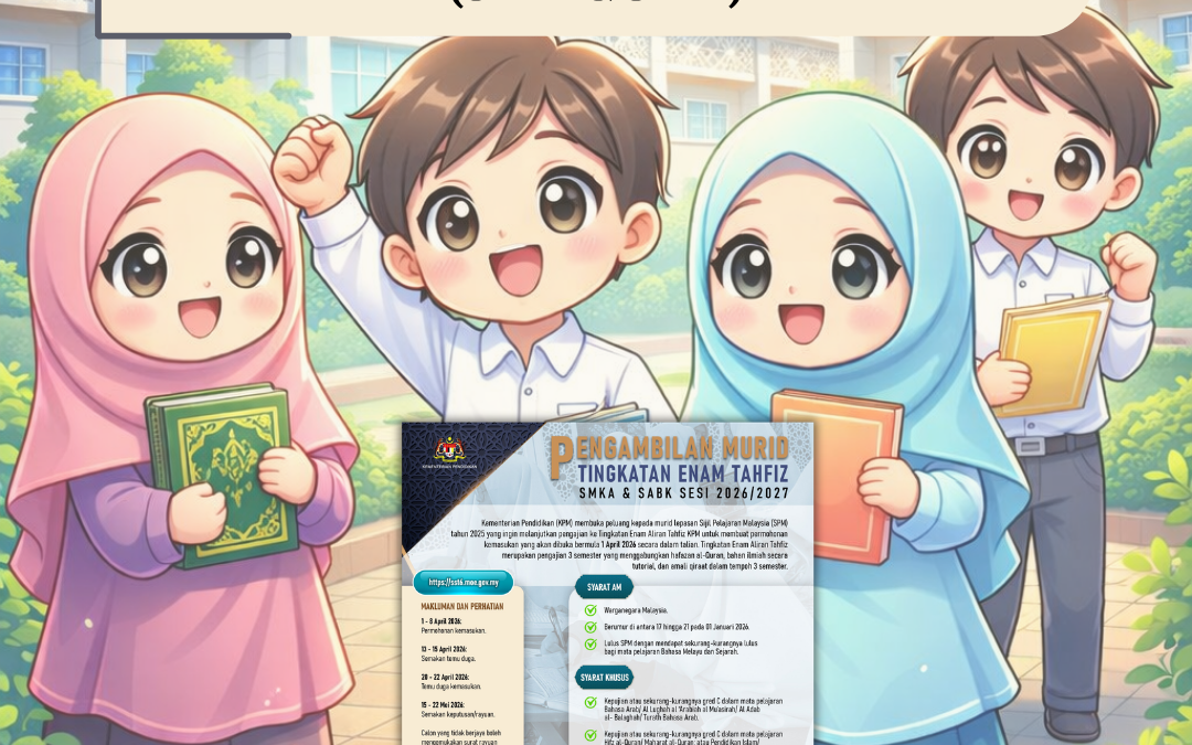 Pengambilan Tingkatan 6 Tahfiz 2026 (SMKA & SABK)