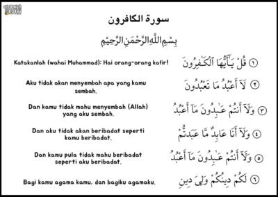 Surah Al-Kafirun lengkap dengan maksud ayat dan tema