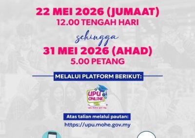 Poster semakan keputusan UPUOnline bermula 22 Mei 2026
