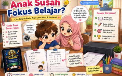 Anak Susah Fokus Belajar? Cuba Cara Ringkas Ini Di Rumah