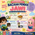 Poster nota perkataan dan bacaan pendek Jawi untuk latihan membaca murid sekolah rendah dan KAFA