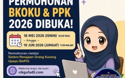 Permohonan BKOKU & PPK 2026 Dibuka Mulai Hari Ini