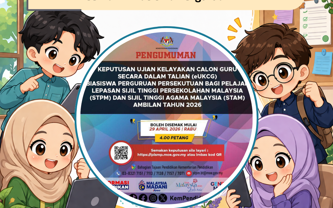 Keputusan eUKCG 2026 STPM & STAM Kini Disemak – Biasiswa Perguruan KPM
