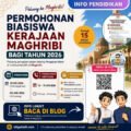 Poster permohonan Biasiswa Kerajaan Maghribi 2026 untuk pelajar Malaysia