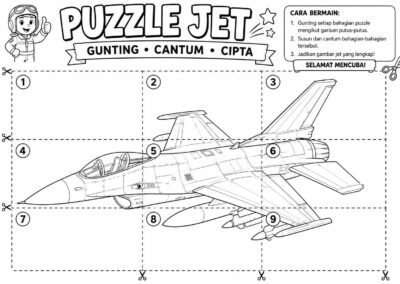 Puzzle jet gunting cantum cipta bagi melatih koordinasi mata dan tangan murid