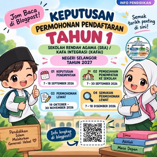 Keputusan Permohonan Tahun 1 SRA KAFAI Selangor 2027 Keputusan permohonan Tahun 1 SRA KAFAI Selangor 2027
